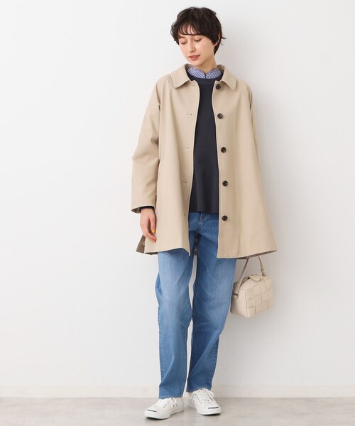 「Dessin」 ステンカラーコート 03 ベージュ レディース_画像4