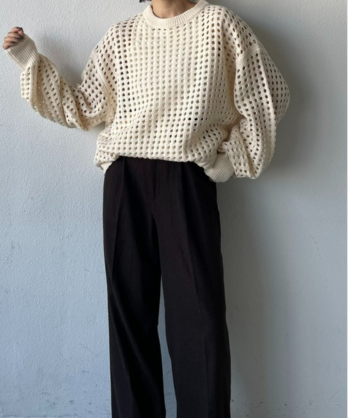 「AIC.」 長袖ニット FREE ブラック レディース_画像2