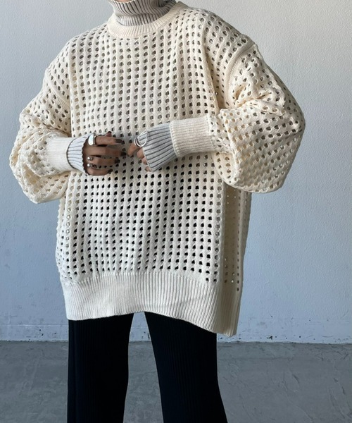 「AIC.」 長袖ニット FREE ブラック レディース_画像7