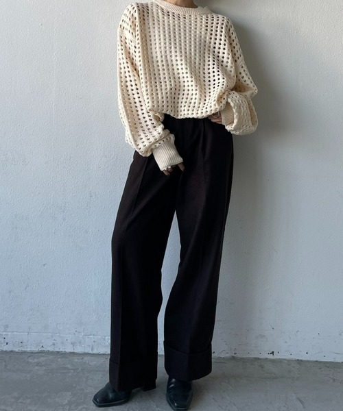 「AIC.」 長袖ニット FREE ブラック レディース_画像8