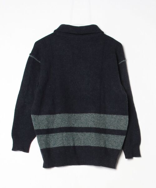 「Pringle」 ボーダー柄長袖ニット S ネイビー レディース_画像2