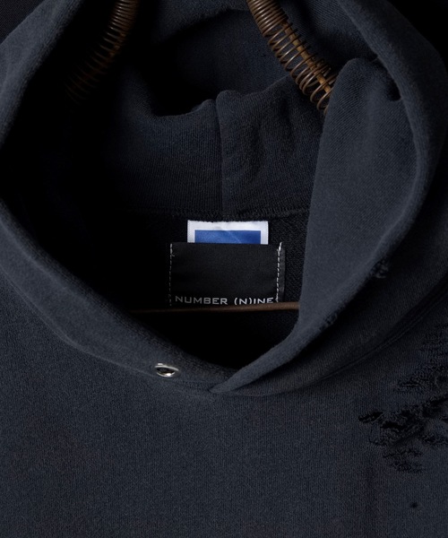「NUMBER (N)INE DENIM」 ジップアップパーカー 3 ブラック メンズ_画像7