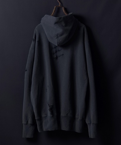 「NUMBER (N)INE DENIM」 ジップアップパーカー 3 ブラック メンズ_画像8