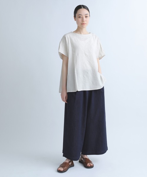 Plantation（プランテーション） 半袖ブラウス M size ベージュ 