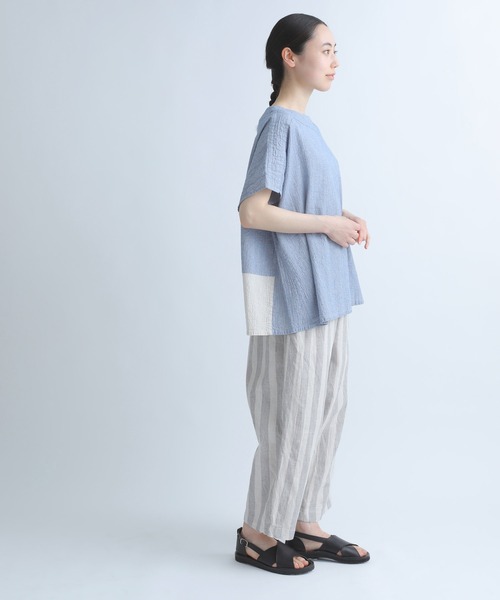 Plantation（プランテーション） 半袖ブラウス M size ベージュ 