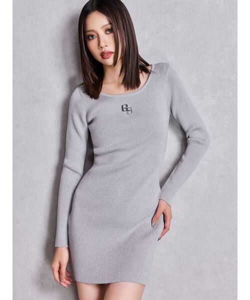 GYDA（ジェイダ） ワンピース GGプレート long sleeveニットワンピース