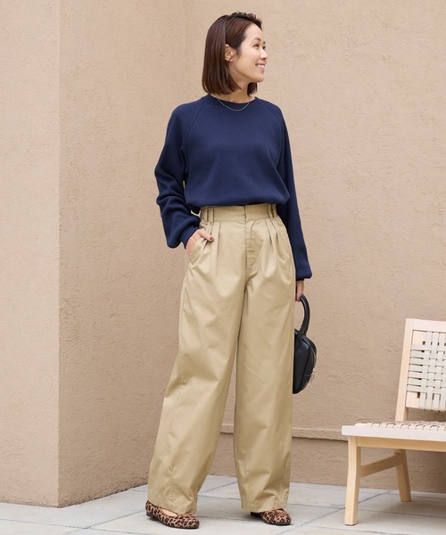 「THE CRAFT CREW PRODUCTS」 チノパンツ M カーキ レディース_画像4