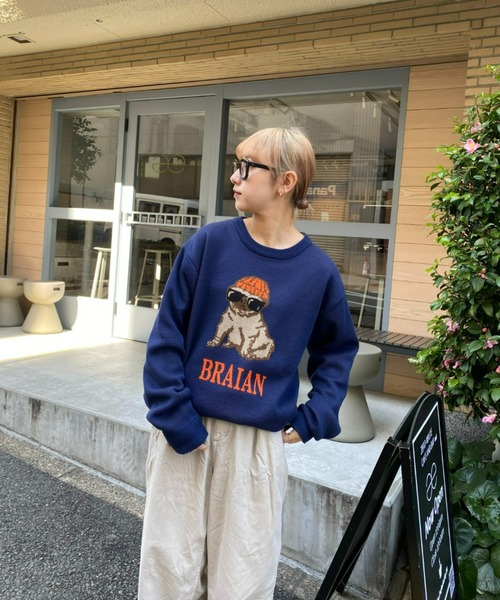 「SOUNDSGOOOOD」 長袖ニット LARGE ネイビー メンズ_画像2