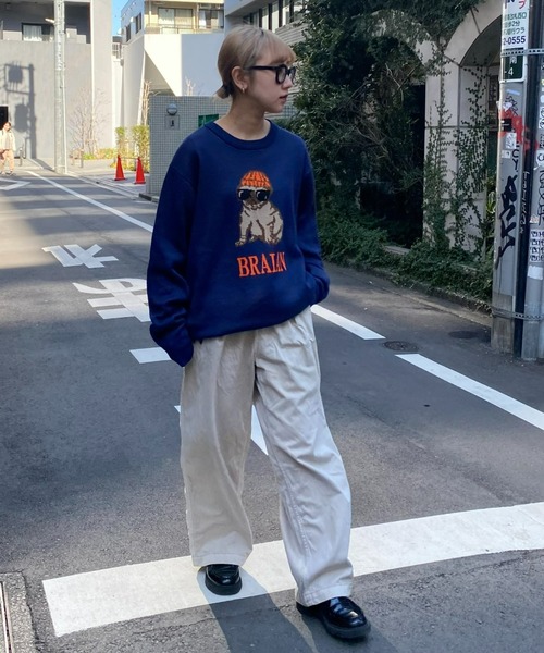 「SOUNDSGOOOOD」 長袖ニット LARGE ネイビー メンズ_画像3