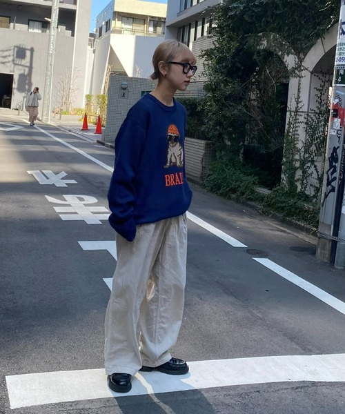 「SOUNDSGOOOOD」 長袖ニット LARGE ネイビー メンズ_画像4