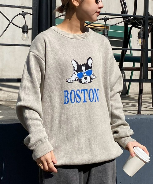 「SOUNDSGOOOOD」 長袖ニット LARGE ネイビー メンズ_画像5