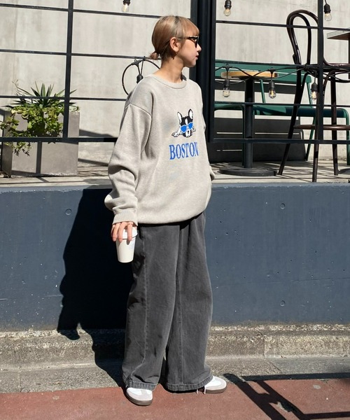 「SOUNDSGOOOOD」 長袖ニット LARGE ネイビー メンズ_画像7