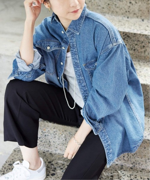 SLOBE IENA（スローブイエナ） 長袖シャツ FREE ブルー レディース