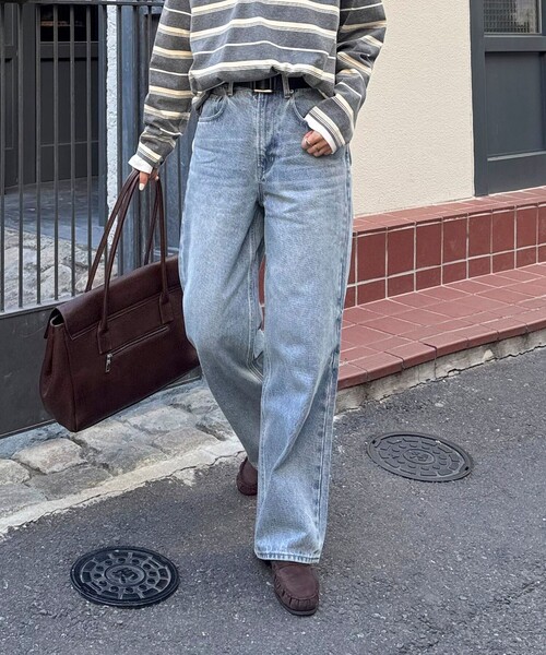 ジーンズ デニム デニムパンツ 「待望の新色＆サイズ展開追加／@sora_522m企画」BASIC STRAIGHT DENIM レディースの画像