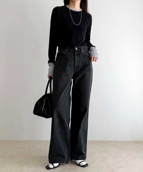 ジーンズ デニム デニムパンツ 「待望の新色＆サイズ展開追加／@sora_522m企画」BASIC STRAIGHT DENIM レディースの画像