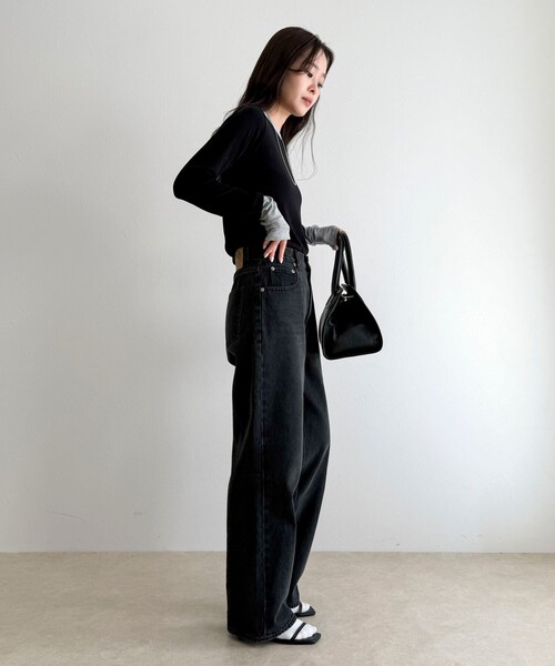 ジーンズ デニム デニムパンツ 「待望の新色＆サイズ展開追加／@sora_522m企画」BASIC STRAIGHT DENIM レディースの画像