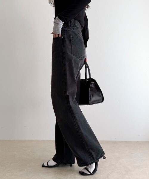 ジーンズ デニム デニムパンツ 「待望の新色＆サイズ展開追加／@sora_522m企画」BASIC STRAIGHT DENIM レディースの画像