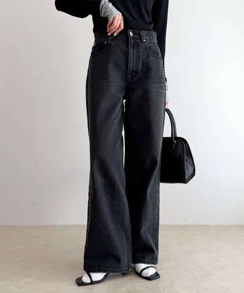 ジーンズ デニム デニムパンツ 「待望の新色＆サイズ展開追加／@sora_522m企画」BASIC STRAIGHT DENIM レディースの画像