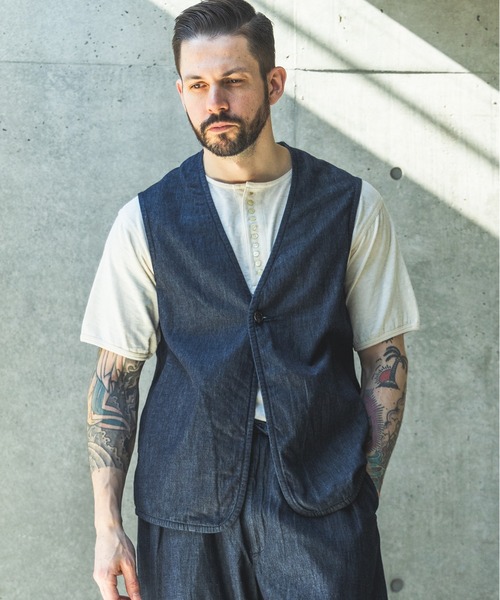 MR.OLIVE（ミスターオリーブ） ベスト ジレ RINSE WASH 6oz SUPER