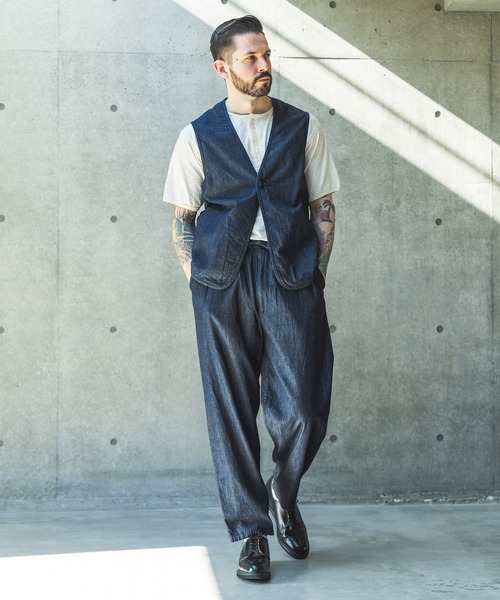 MR.OLIVE（ミスターオリーブ） ベスト ジレ RINSE WASH 6oz SUPER