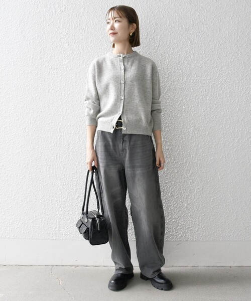 「SHIPS any」 ニットカーディガン ONE SIZE ネイビー レディース_画像2