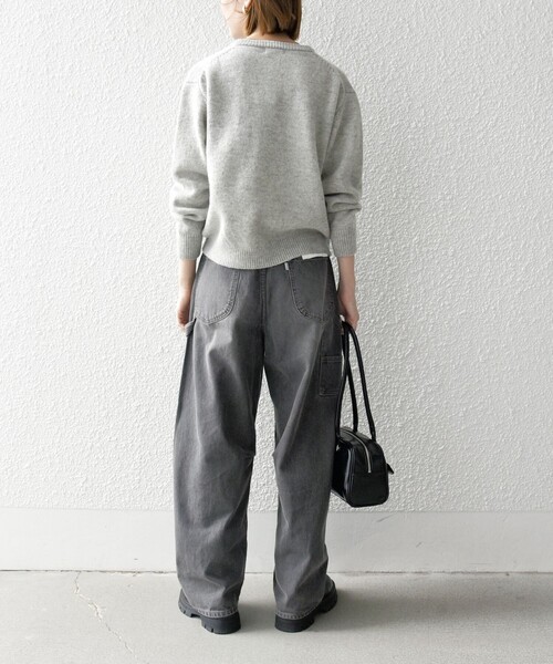 「SHIPS any」 ニットカーディガン ONE SIZE ネイビー レディース_画像3