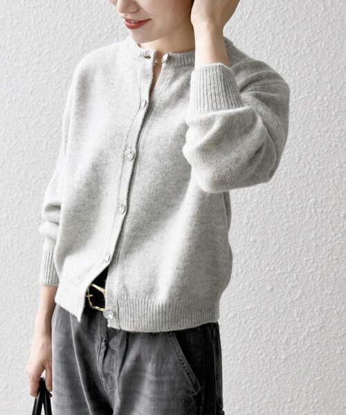 「SHIPS any」 ニットカーディガン ONE SIZE ネイビー レディース_画像5