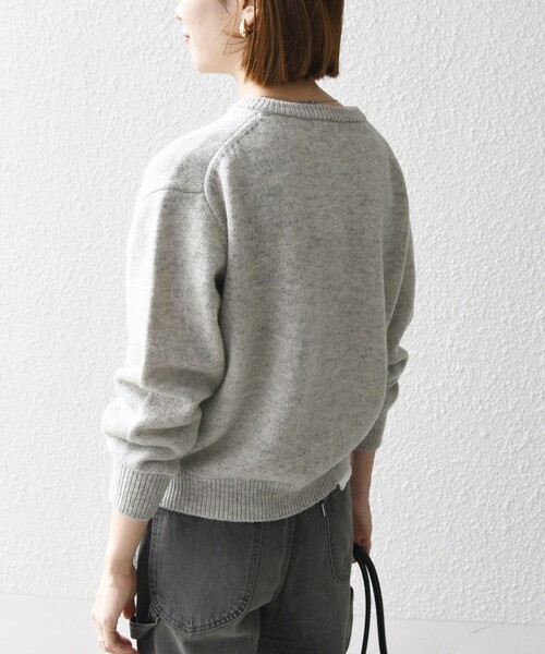 「SHIPS any」 ニットカーディガン ONE SIZE ネイビー レディース_画像6