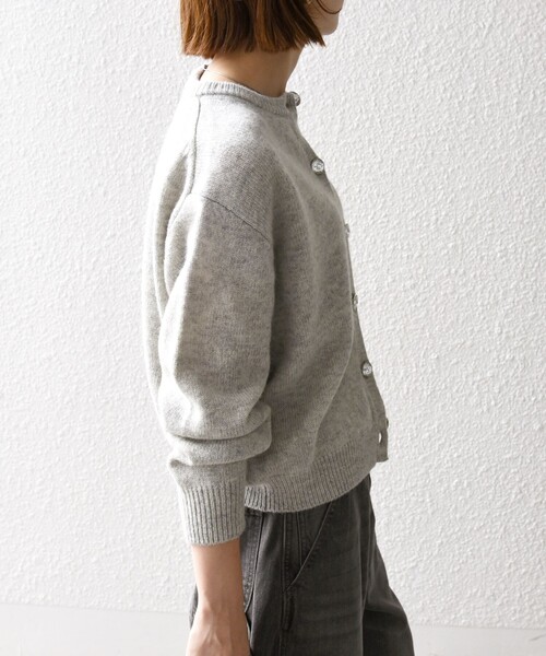 「SHIPS any」 ニットカーディガン ONE SIZE ネイビー レディース_画像8