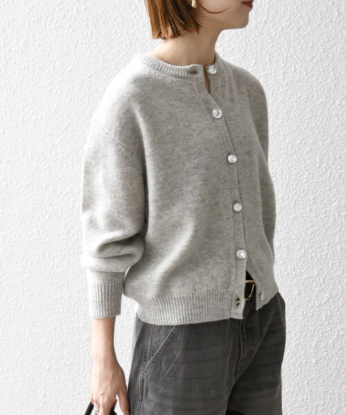 「SHIPS any」 ニットカーディガン ONE SIZE ネイビー レディース_画像9