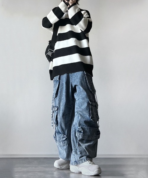 「ADRER」 長袖ニット SMALL ブラック メンズ_画像6