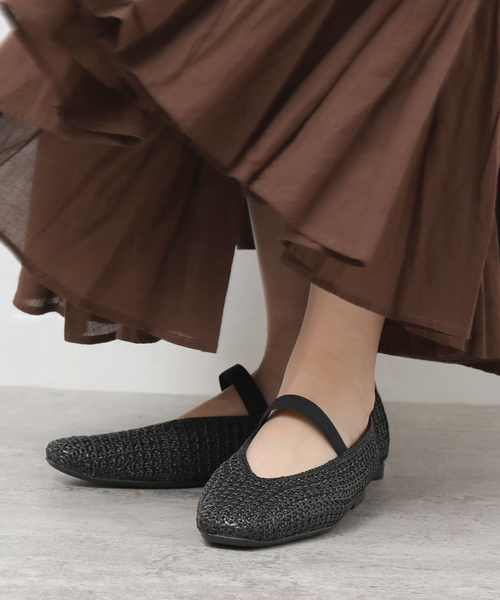 パンプス RELUME メッシュスクエアパンプスの画像