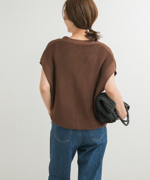 「URBAN RESEARCH DOORS」 ニットベスト MEDIUM ベージュ レディース_画像4