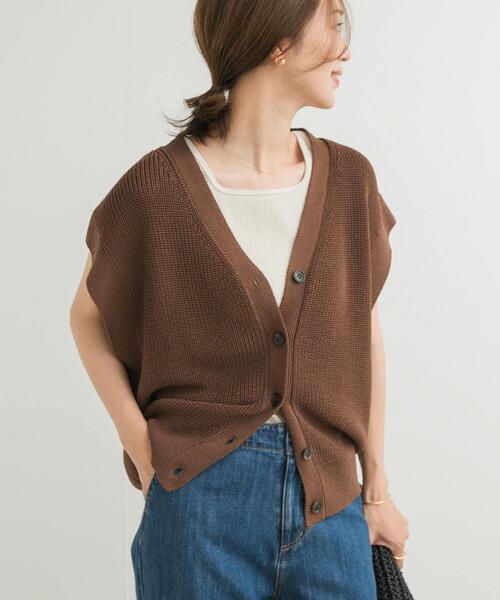 「URBAN RESEARCH DOORS」 ニットベスト MEDIUM ベージュ レディース_画像5