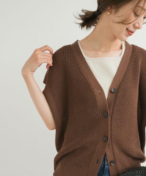 「URBAN RESEARCH DOORS」 ニットベスト MEDIUM ベージュ レディース_画像6