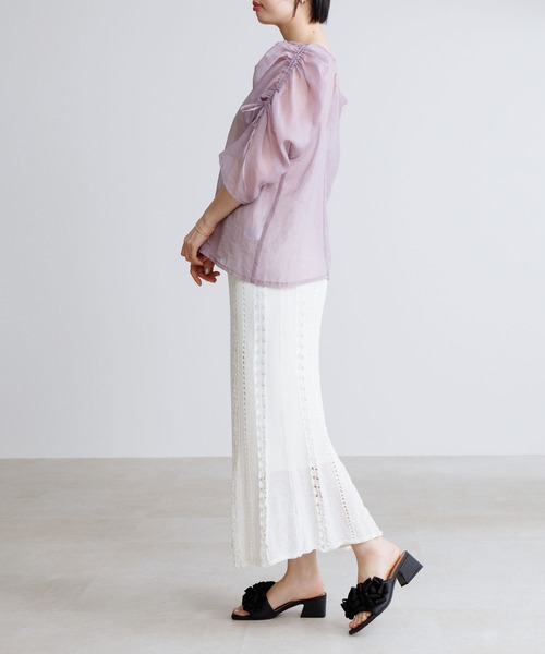 サンダル 「HIMIKO」HANAE MORI×HIMIKO フラワーフリルミュール レディースの画像