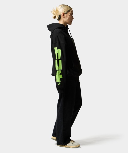 「HUF」 プルオーバーパーカー XX-LARGE ブラック メンズの画像