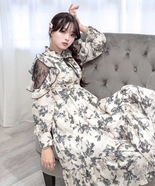 「TITTY&CO.」 長袖ワンピース FREE ベージュ レディース_画像5