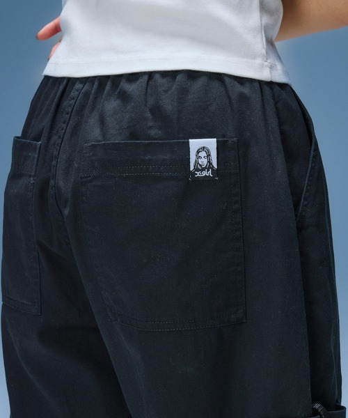 X-girl（エックスガール） パンツ FADED FACE LABEL EASY SHORTS