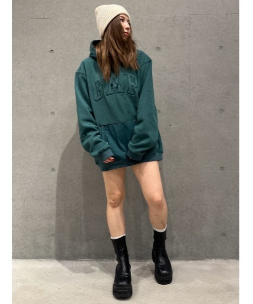 「GAP」 プルオーバーパーカー X-SMALL ブラウン メンズ_画像3