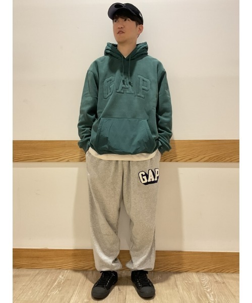 「GAP」 プルオーバーパーカー X-SMALL ブラウン メンズ_画像6