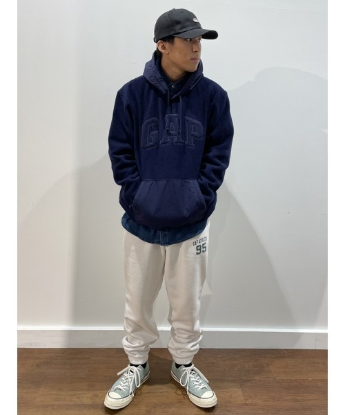 「GAP」 プルオーバーパーカー X-SMALL ブラウン メンズ_画像8