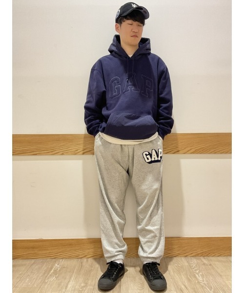 「GAP」 プルオーバーパーカー X-SMALL ブラウン メンズ_画像9