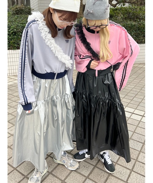 「WC」 フレアスカート FREE シルバー レディース_画像2