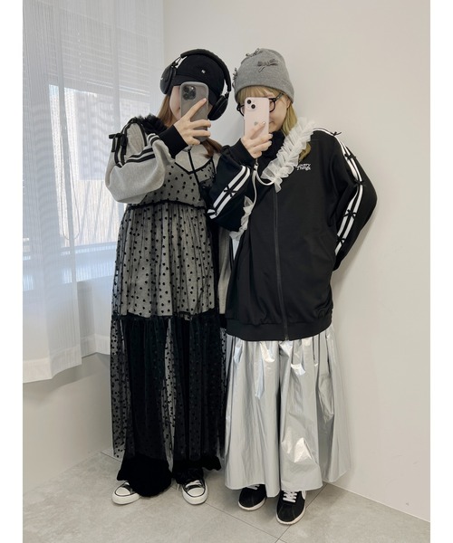 「WC」 フレアスカート FREE シルバー レディース_画像4