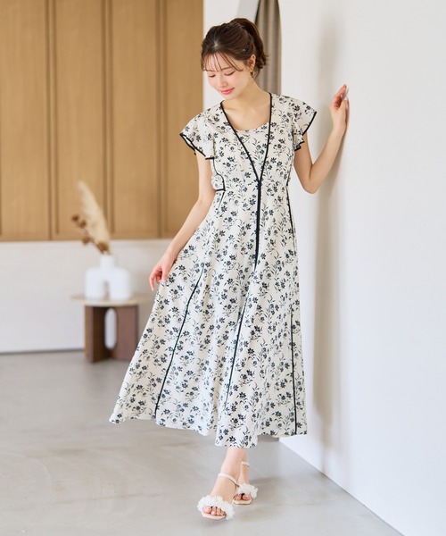 新品 定価6.1万 マッキントッシュ ワンピース ピオニー 花柄 ドビークロス MISCH MASCH（ミッシュマッシュ） ワンピース 半袖 2026春夏新作