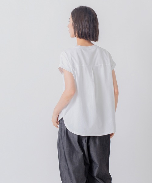 tシャツ 「KELEN / ケレン」チュール刺繍デザインコットンジャージープルオーバー レディースの画像