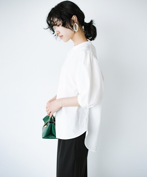 「haco!」 7分袖ブラウス MEDIUM ブラック レディース_画像9