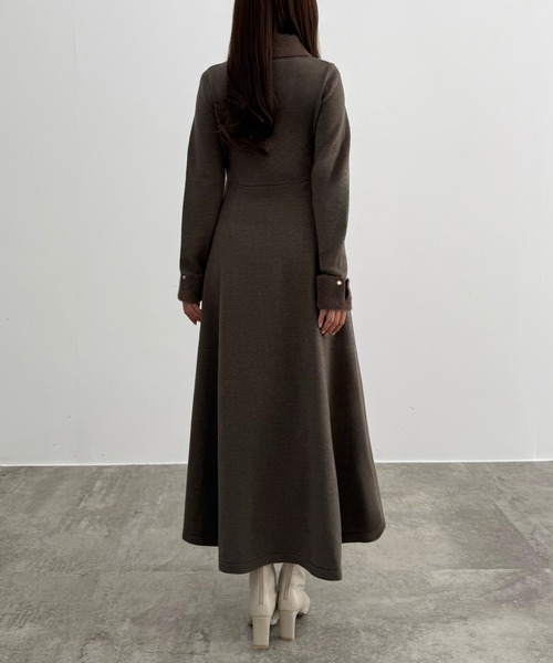 「CENEA」 長袖ワンピース LARGE モカ レディース_画像9