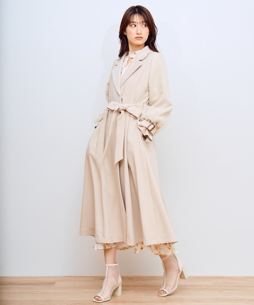 「NOELA」 トレンチコート M ベージュ レディース_画像2